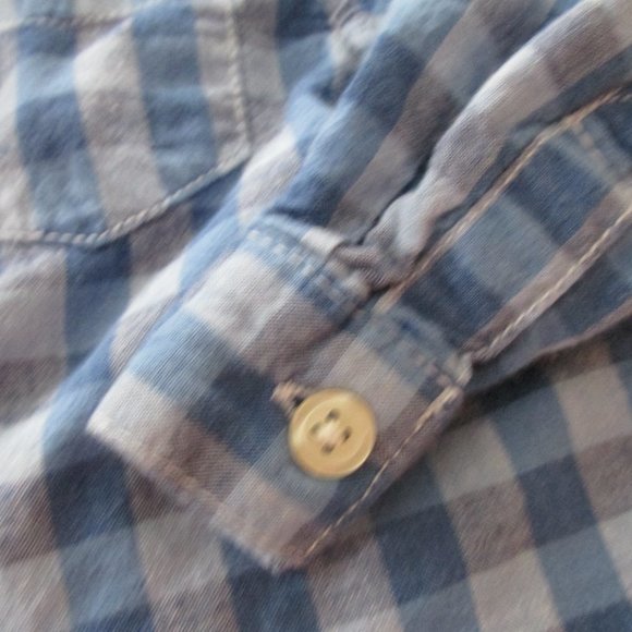 Cherokee Button Front Shirt Toddler Boys Size 18M Blue Plaid Long Sleeve Collar‎ - Picture 2 of 3